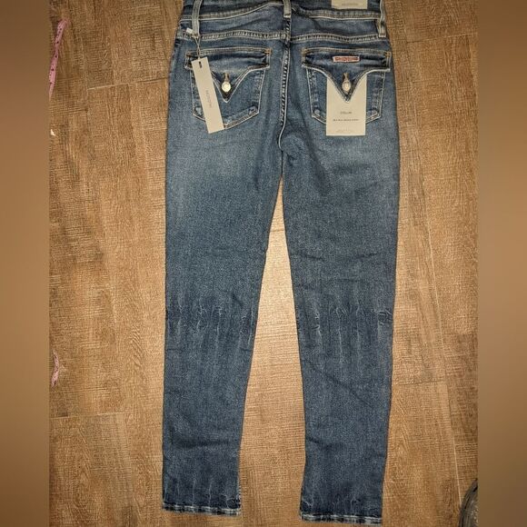 HUDSON Womens Collin Flap Skinny Jeans Size 26 Dark Wash Stretch Mid Rise Denim - Picture 2 of 15